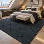 Luxury Dark Steel Gray bedroom carpet