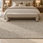 Luxury Polyamide Warm Taupe Bedroom Carpet