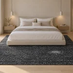 Luxury Polyamide Charcoal Violet Bedroom Carpet