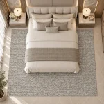 Luxury Polyamide Warm Taupe Bedroom Carpet