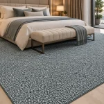 Luxury Smoky Blue bedroom carpet