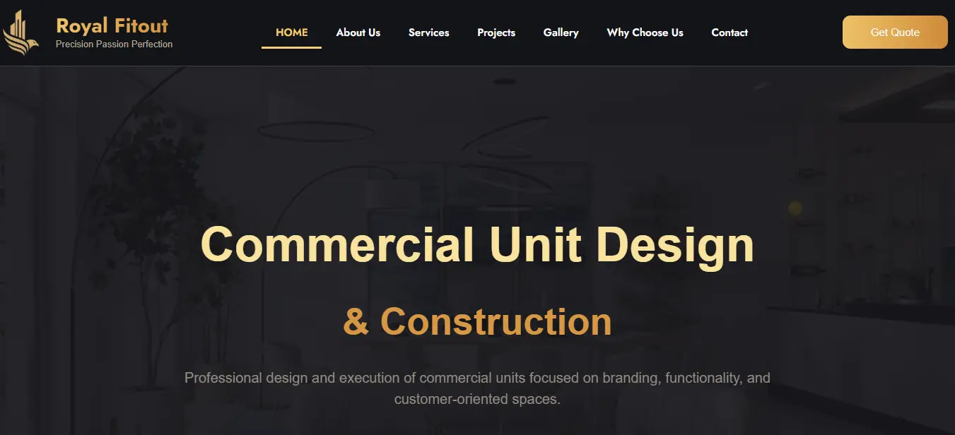 Royal Fitout Decoration Design Dubai