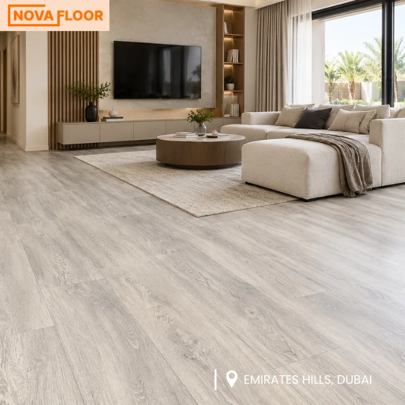 Vinyl Flooring Installation at a Luxury Villa in Emirates Hills