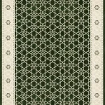 deep green center with an ivory geometric carpet