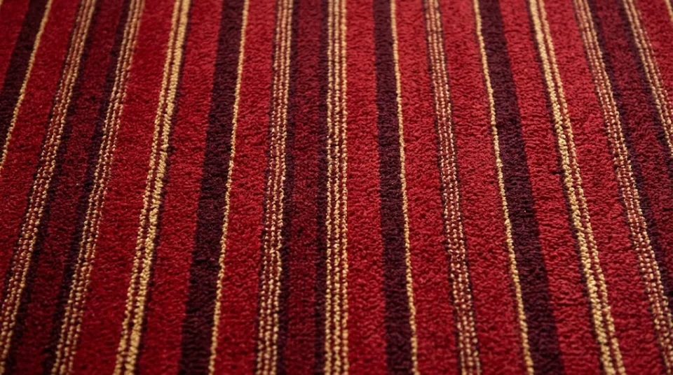 striped red carpet in Dubai